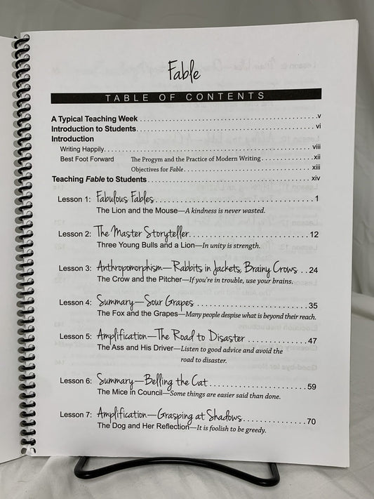 Writing & Rhetoric Book 1: Fable Teacher's Edition