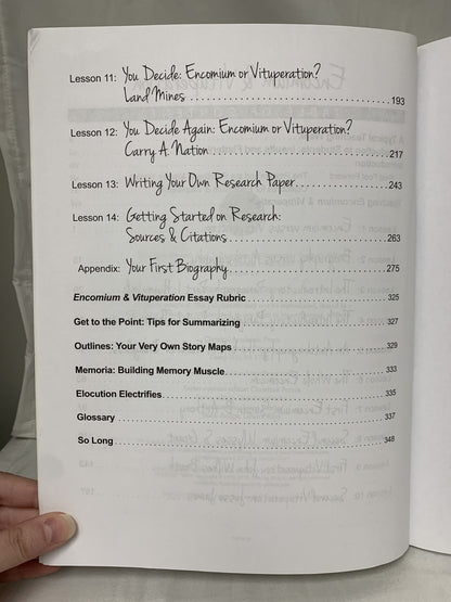 Writing & Rhetoric Book 7: Encomium & Vituperation Teacher's Edition