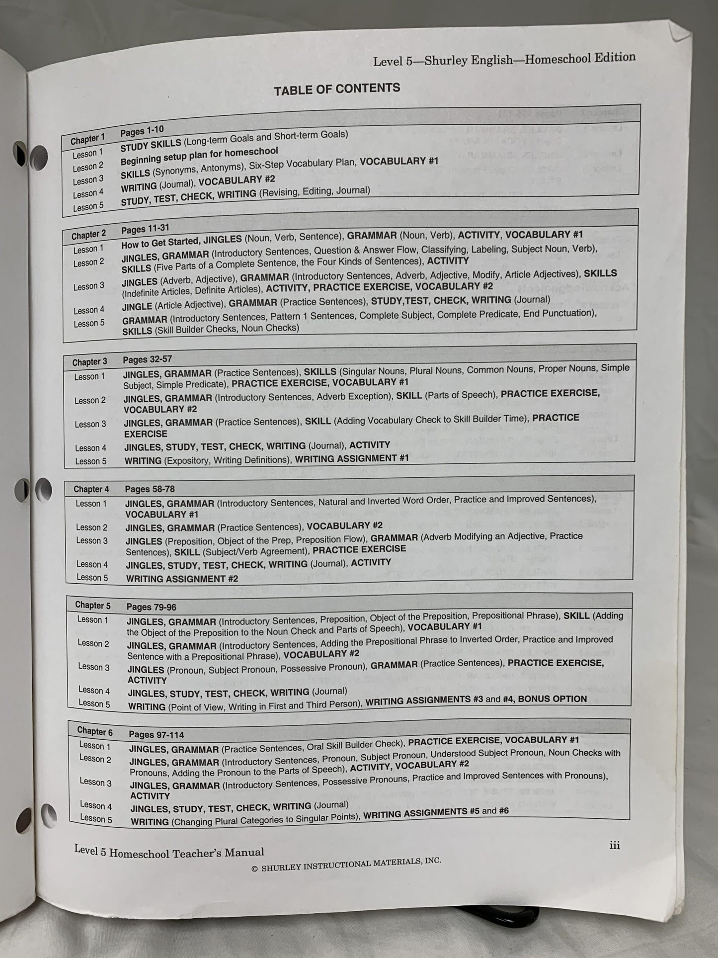 Shurley English Homeschooling Level 5 Teacher's Manual