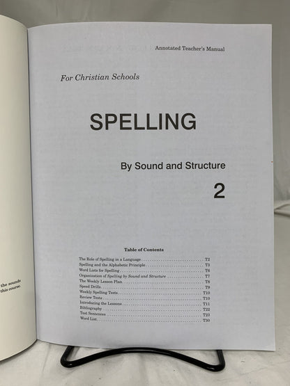 Spelling by Sound and Structure 2 Teacher's Manual