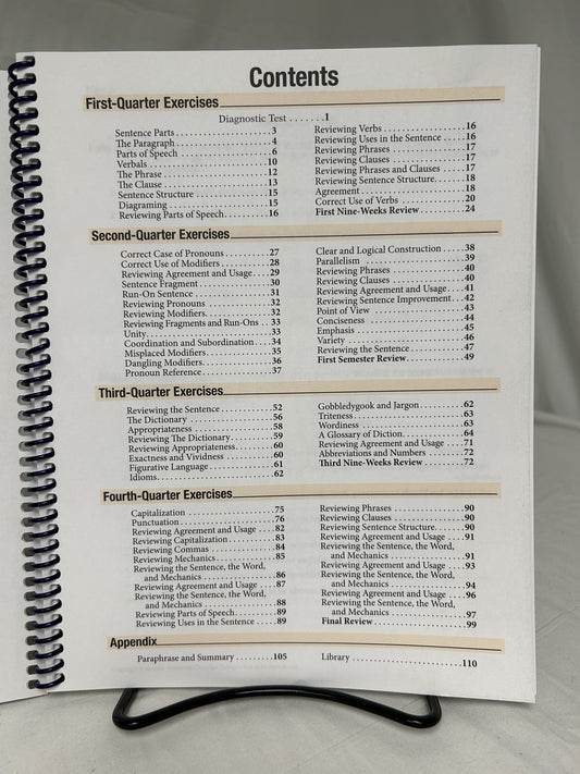 Abeka Workbook VI for Handbook of Grammar and Composition (4th Ed.) Teacher Key