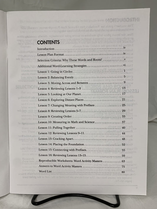 Vocabulary from Classical Roots Book 5 Teacher's Guide and Answer Key