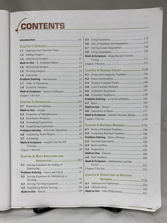 BJU Pre-Algebra (2nd Ed.) Textbook