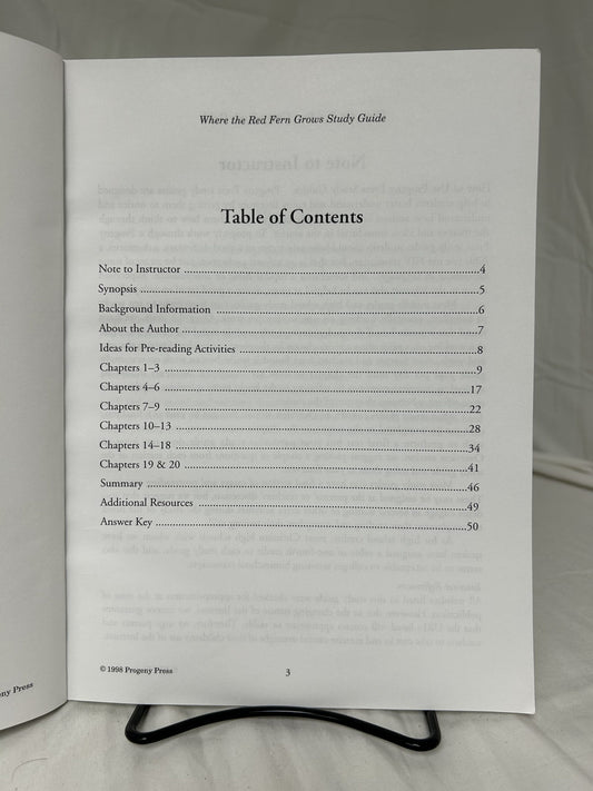 Where the Red Fern Grows Study Guide