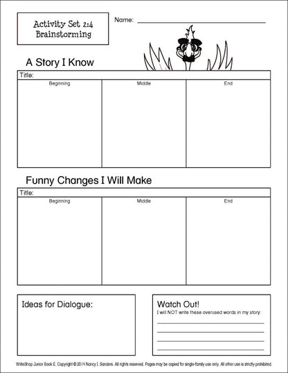 WriteShop Junior Activity Pack | Book E (w/Fold-N-Go Grammar)