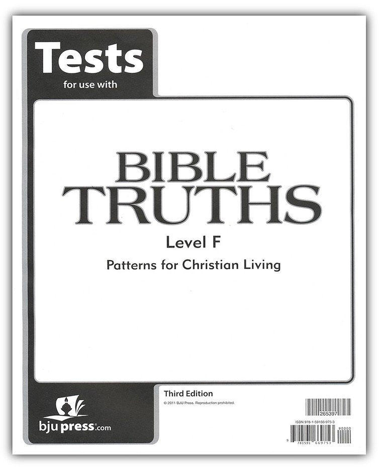 Bible Truths Level F Tests (3rd ed.)