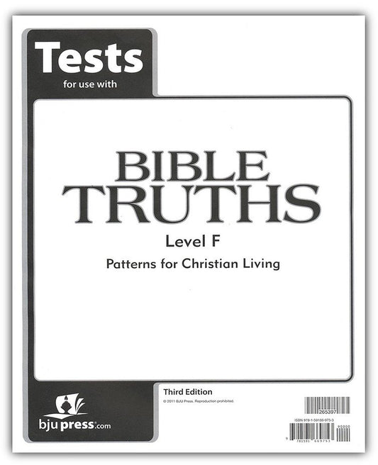 Bible Truths Level F Tests (3rd ed.)