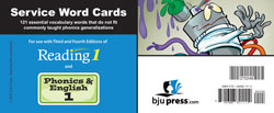 Reading 1 Service Word Cards (4th ed.)