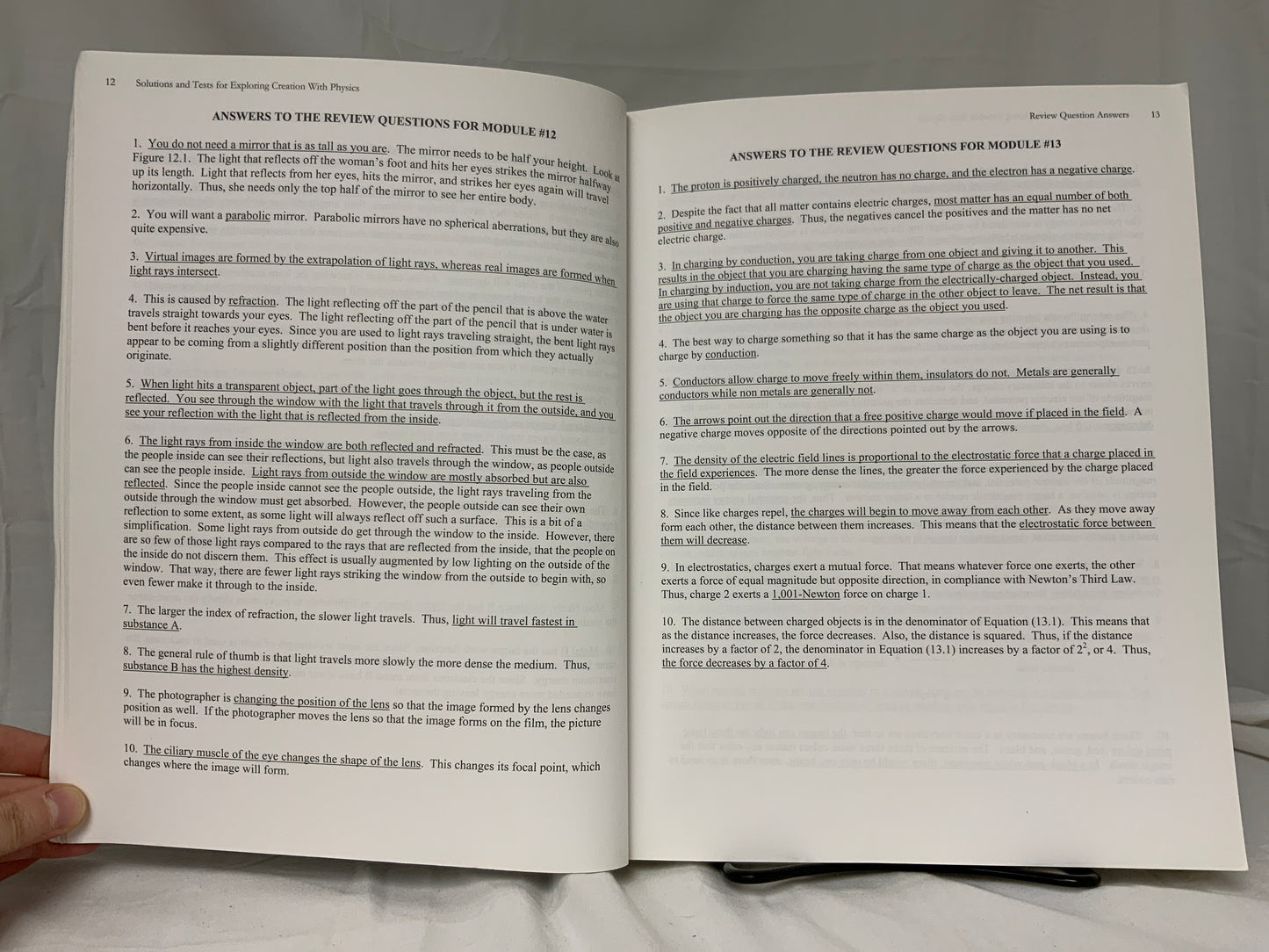 Exploring Creation with Physics (2nd Ed.) Solutions and Tests