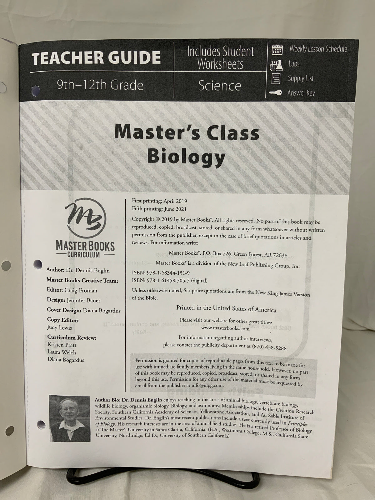 Master's Class Biology Teacher Guide