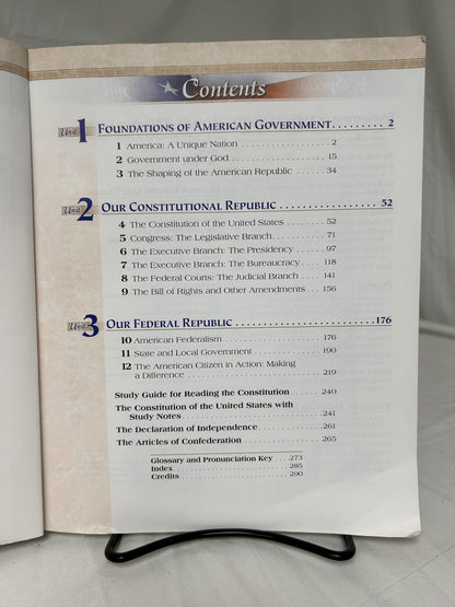 Abeka American Government (3rd Ed.) Set of 4