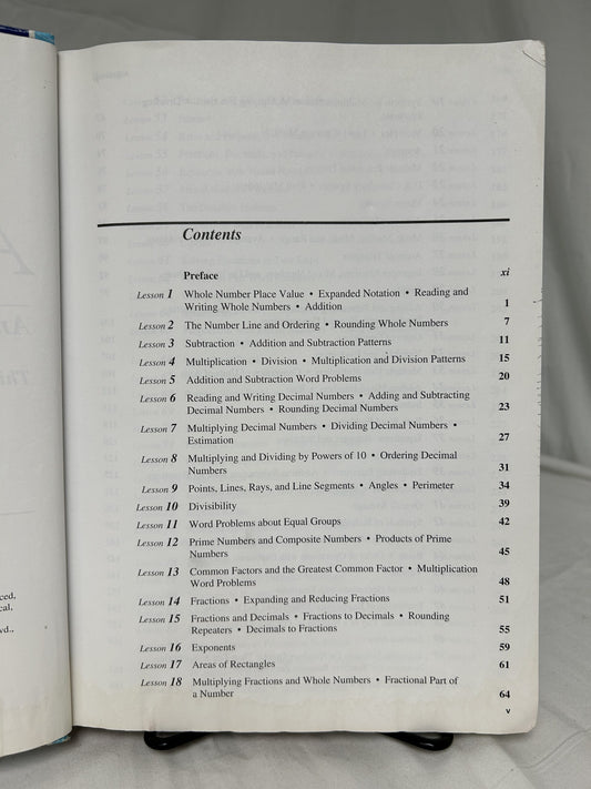 Saxon Algebra 1/2 (3rd Ed.) Textbook