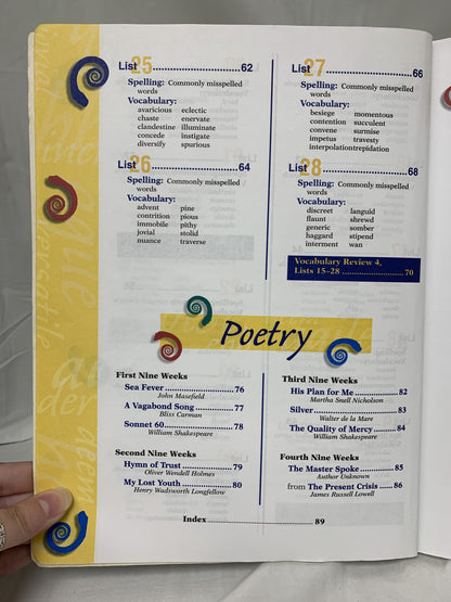 Abeka Vocabulary, Spelling, Poetry III (4th Ed.) Set of 2