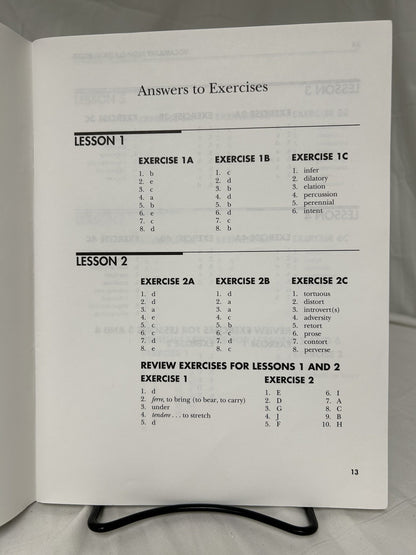 Vocabulary from Classical Roots Book B Teacher's Guide and Answer Key
