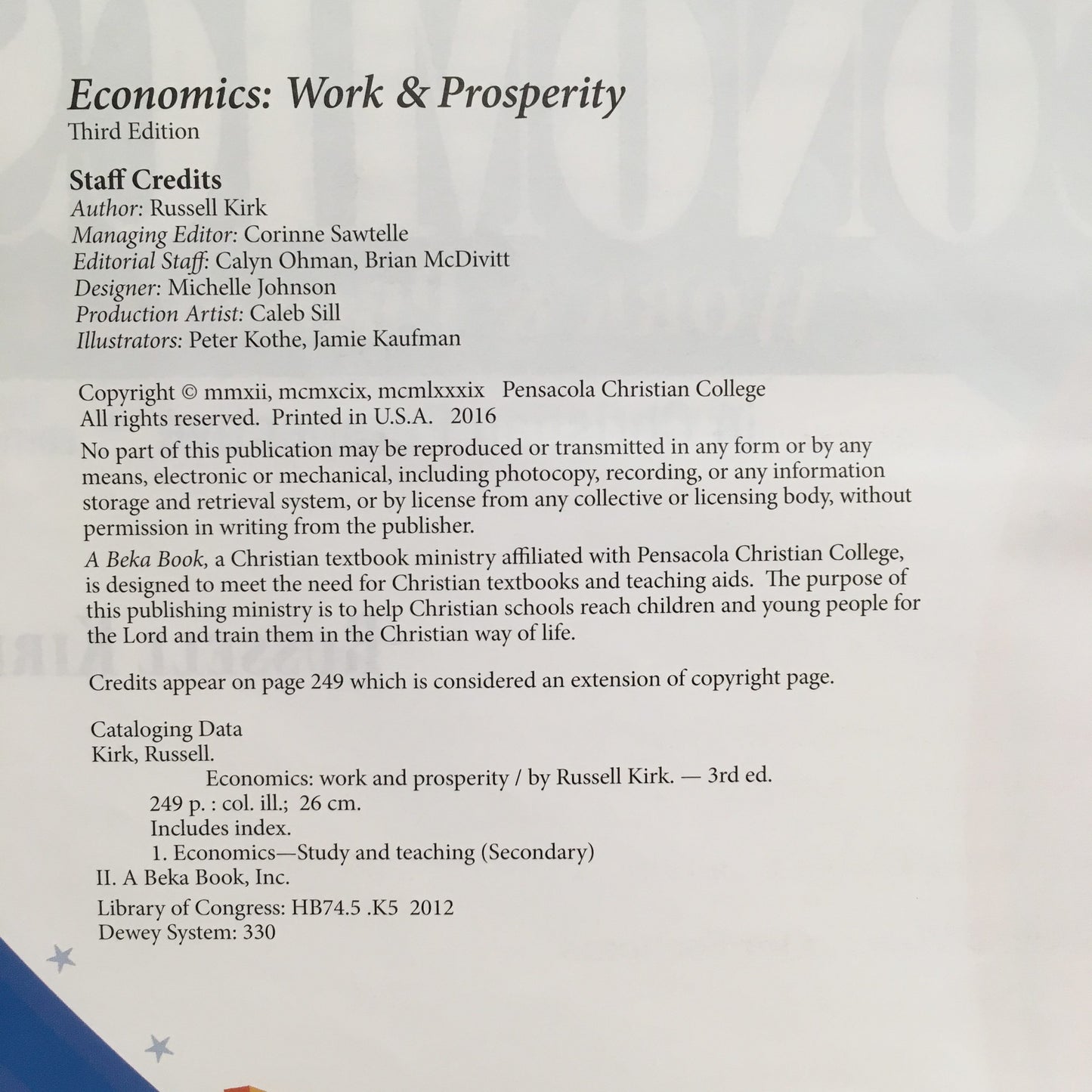 Economics - set of 3 (A Beka)