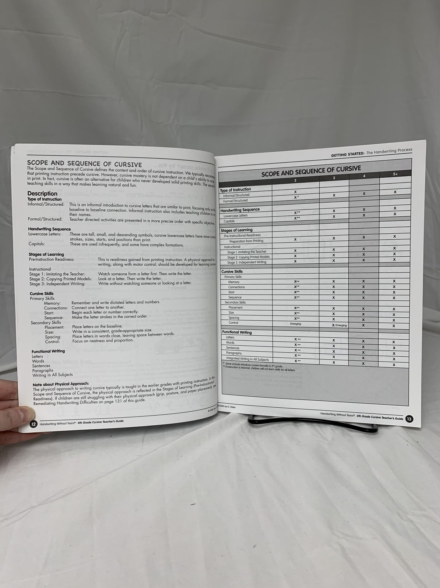 Handwriting Without Tears 4th Grade Cursive Teacher's Guide