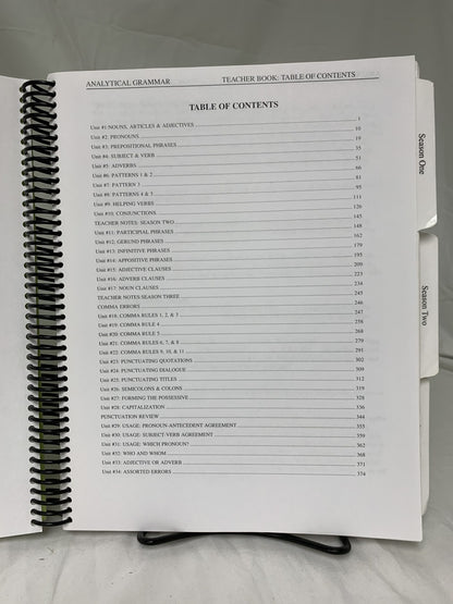 Analytical Grammar: Teacher Book