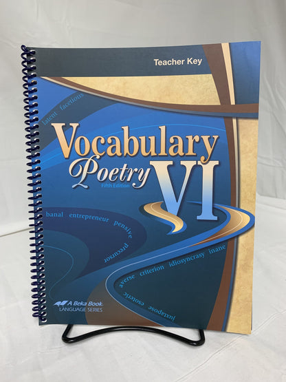Abeka Vocabulary, Poetry VI (5th Ed.) Set of 3