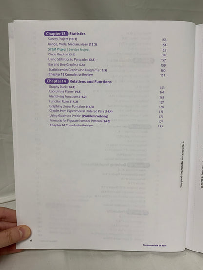 BJU Fundamentals of Math (3rd Ed.) Set of 7