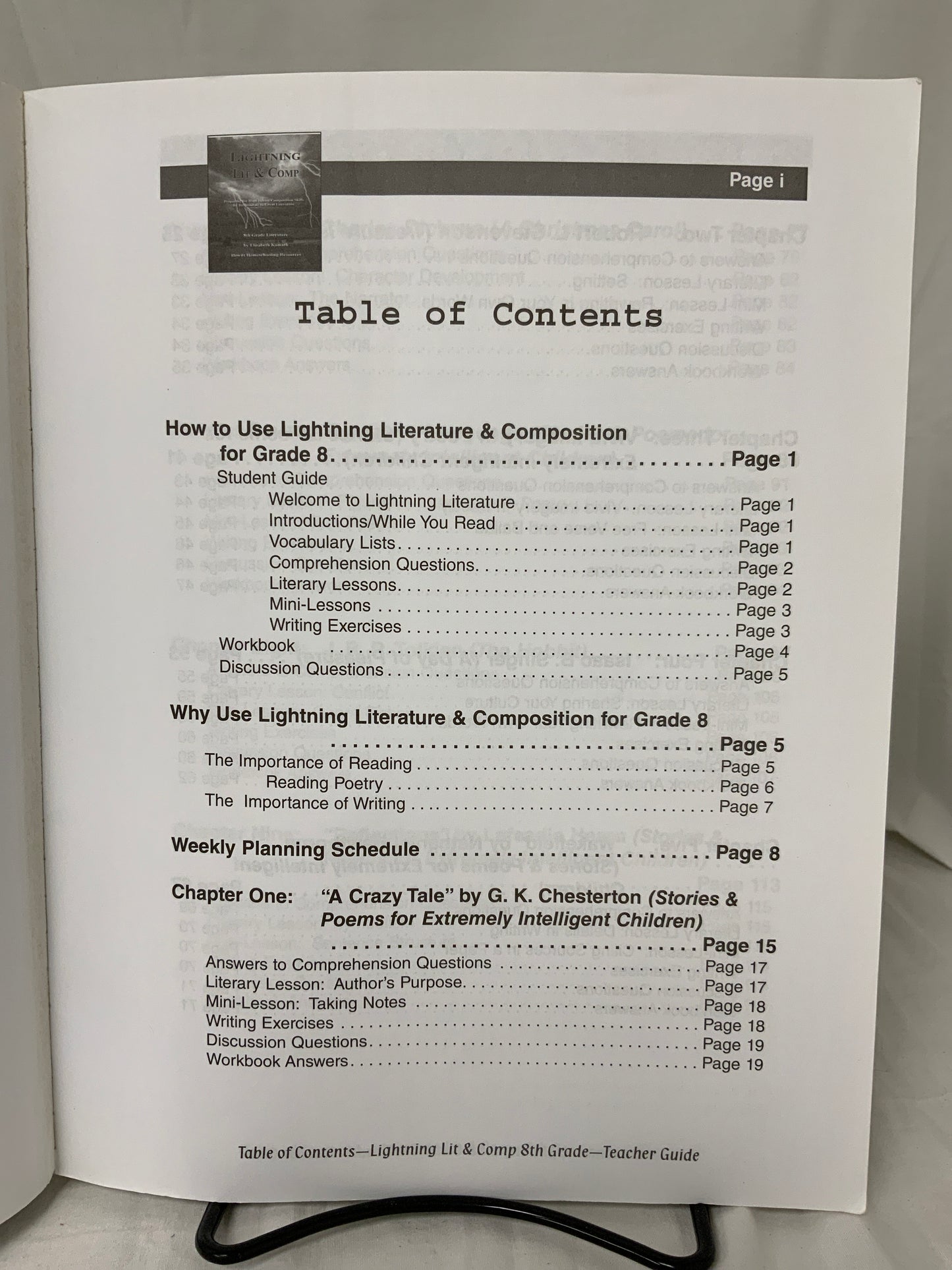 Lightning Lit & Comp: 8th Grade (2nd Ed.) Teacher Guide