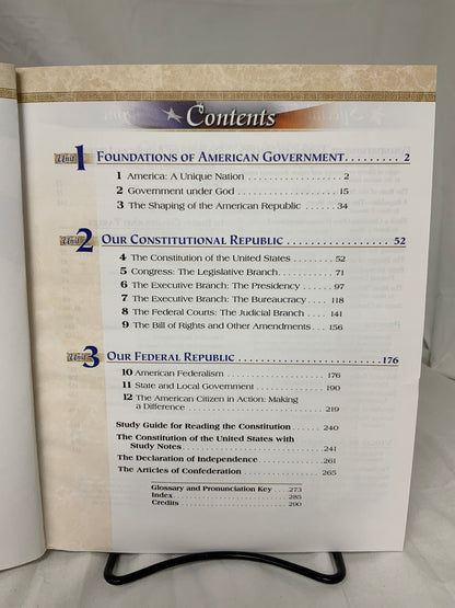 Abeka American Government (3rd Ed.) Set of 4
