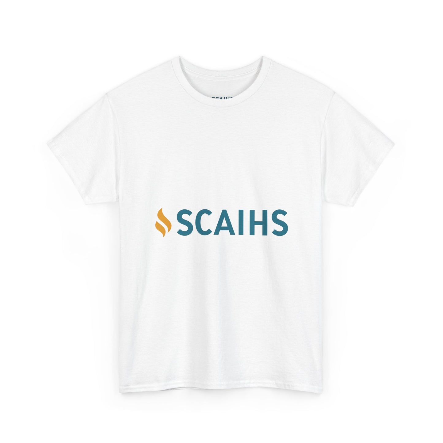 Unisex Heavy Cotton Tee with SCAIHS Logo - Comfortable Casual Wear, Gift for Students, Cool Tee for Events, Everyday Stylish Shirt