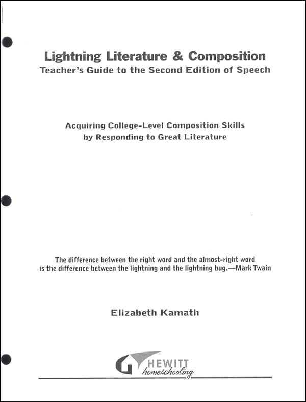 Lightning Lit — Speech Teacher Guide (2nd Ed.)