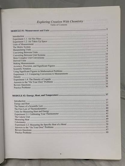 Exploring Creation with Chemistry (2nd Ed.) Textbook