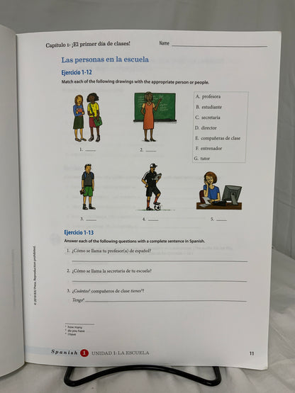BJU Spanish 1 (3rd Ed.) Student Activities