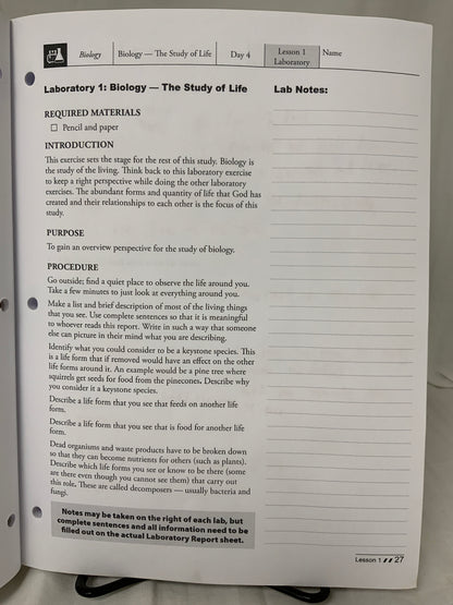 Master's Class Biology Teacher Guide
