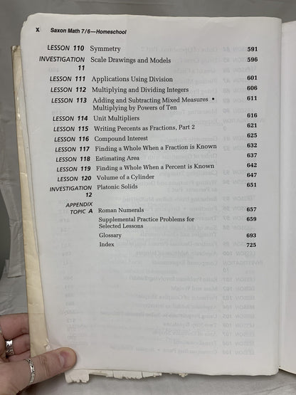 Saxon Math 7/6 Homeschool (4th Ed.) Student Edition (Worn)