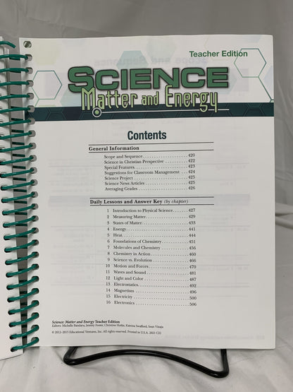 Abeka Science: Matter and Energy - Set of 6