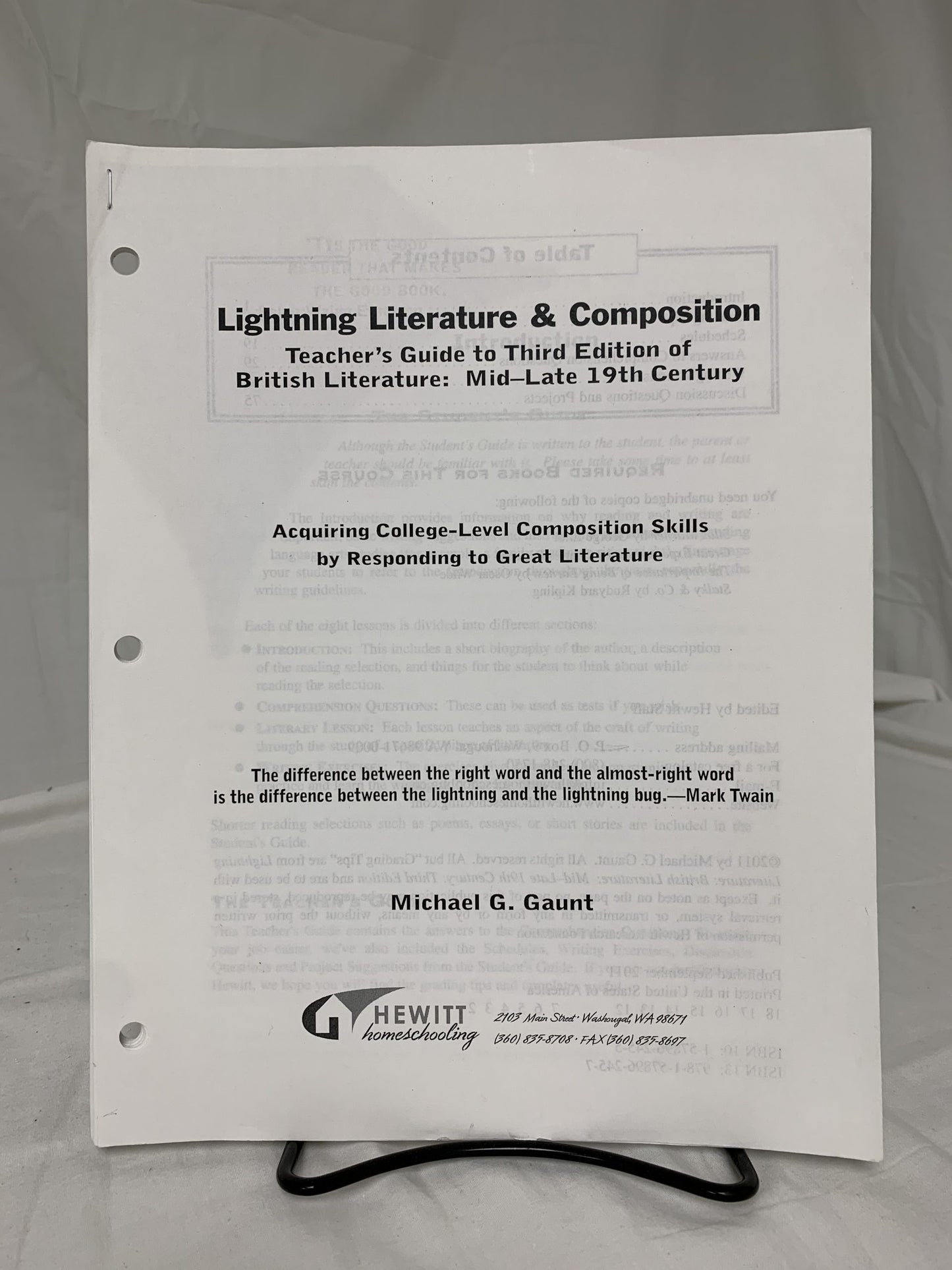 Lightning Lit & Comp: Mid-Late 19th Century British Literature (3rd Ed.) Set of 2