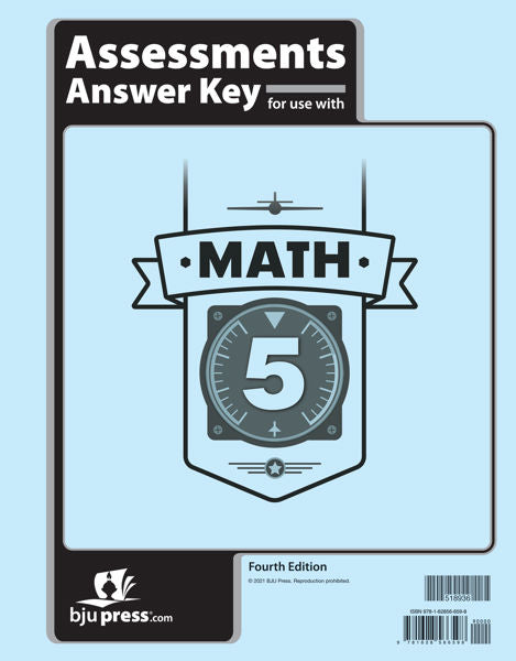 Math 5 Assessments Answer Key, 4th ed.