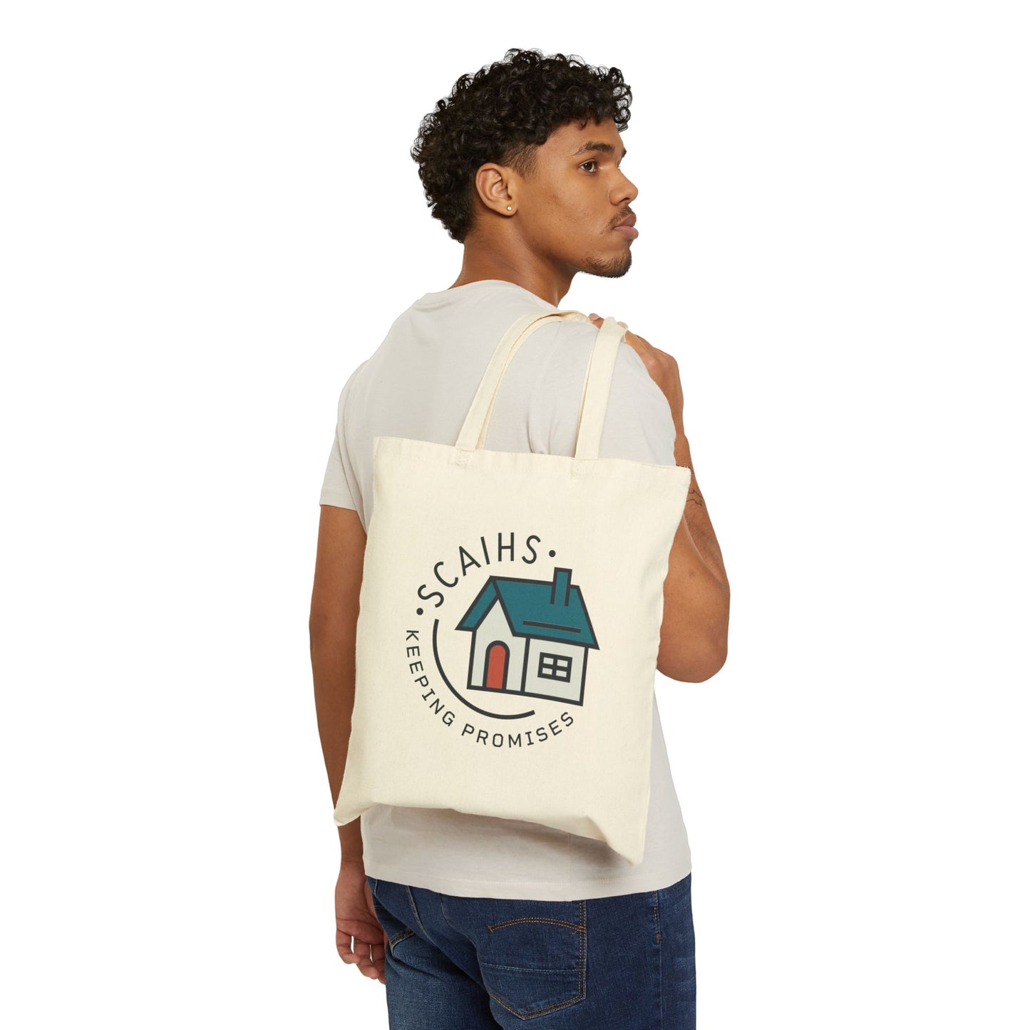 Eco-Friendly Cotton Canvas Tote Bag - Keeping Promises (home), Reusable Grocery Bag, Beach Tote, Shopping Companion, Gift Bag