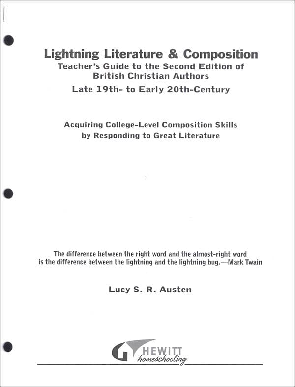 Lightning Lit – British Christian Authors Teacher Guide (2nd Ed.)