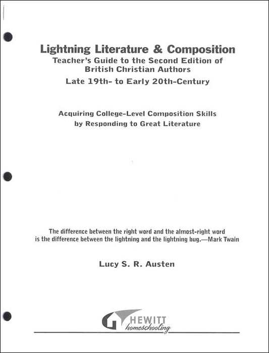 Lightning Lit – British Christian Authors Teacher Guide (2nd Ed.)