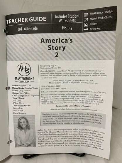 Master Books America's Story 2 Teacher Guide
