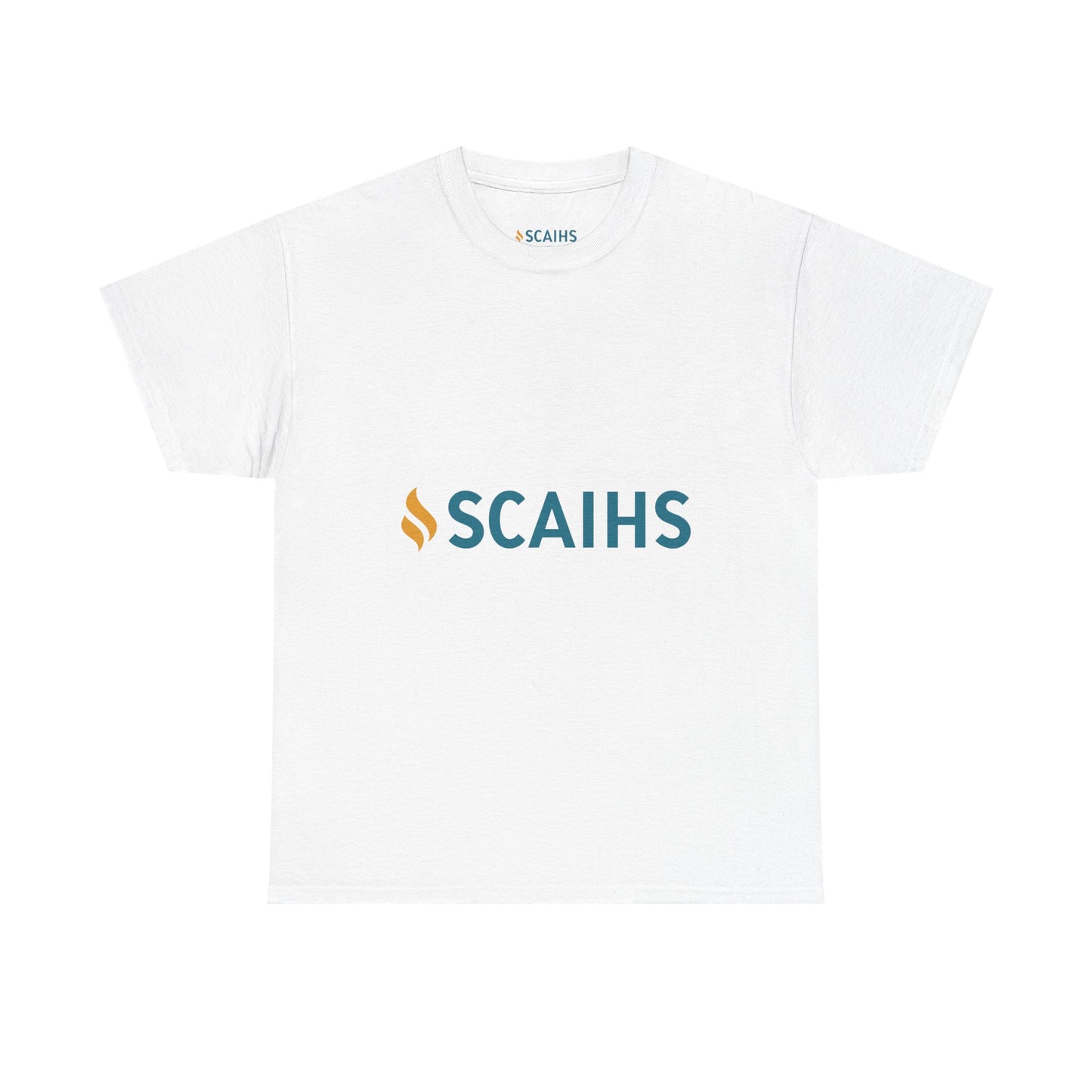 Unisex Heavy Cotton Tee with SCAIHS Logo - Comfortable Casual Wear, Gift for Students, Cool Tee for Events, Everyday Stylish Shirt