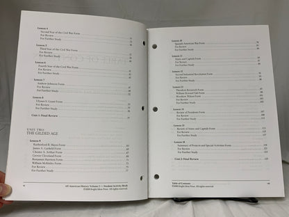 All American History Volume 2 Student Activity Book