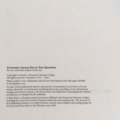 Economics - set of 3 (A Beka)