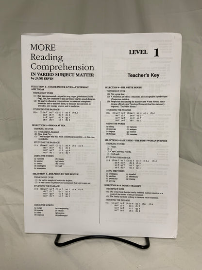 MORE Reading Comprehension Level 1 Set of 2