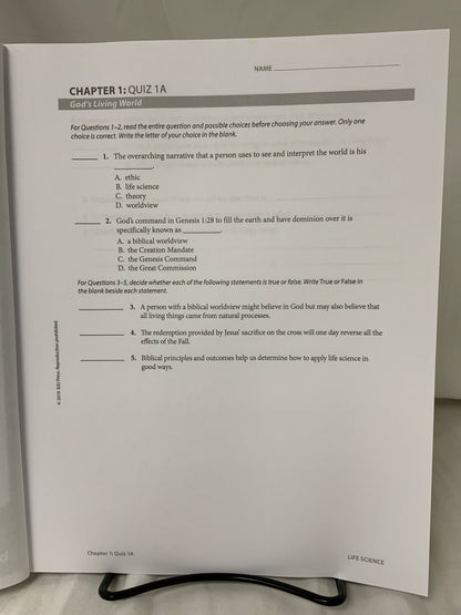 BJU Life Science (5th Ed.) Assessments