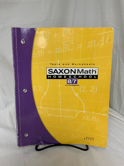 Saxon Math 8/7 Homeschool (3rd Ed.) Set of 3