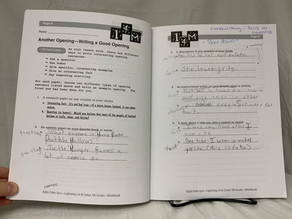 Lightning Lit & Comp: 7th Grade (2nd Ed.) Student Workbook