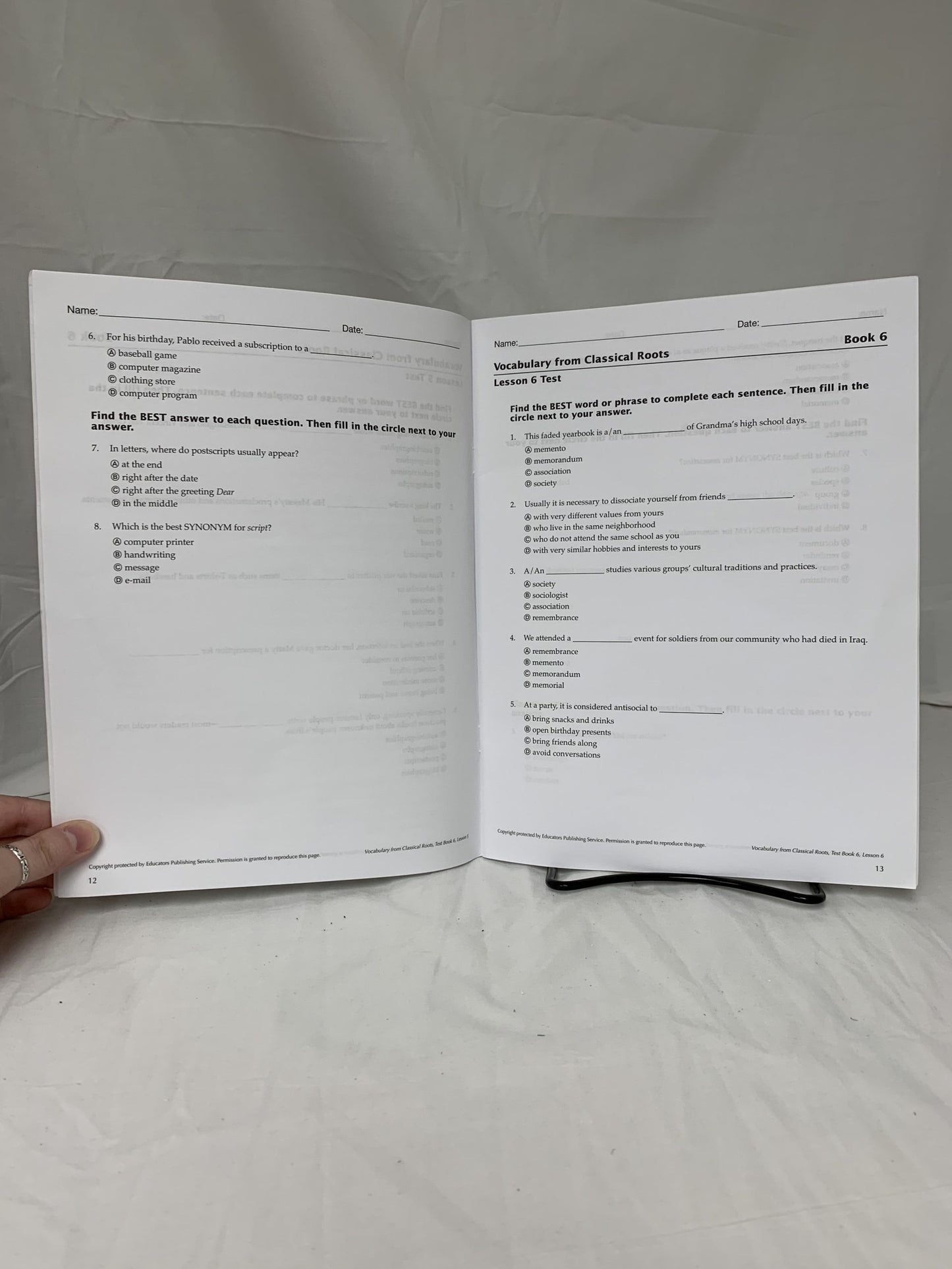 Vocabulary from Classical Roots Book 6 - Set of 2