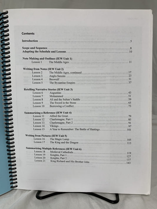 Medieval History-Based Writing Lessons (4th Ed.) Teacher's Manual
