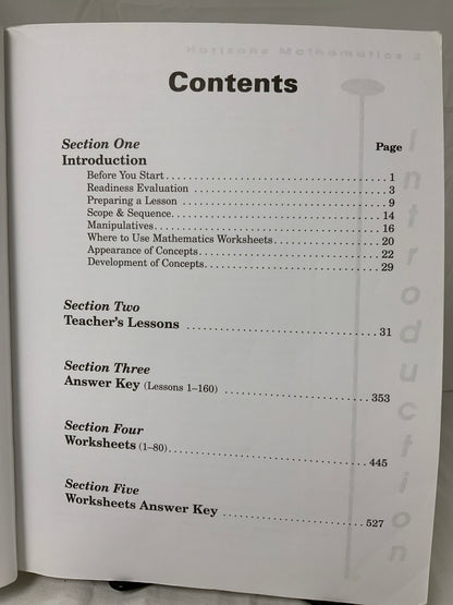 Horizons Math 2 Teacher's Guide