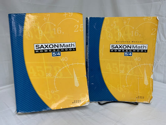 Saxon Math 5/4 Homeschool (3rd Ed.) Set of 2