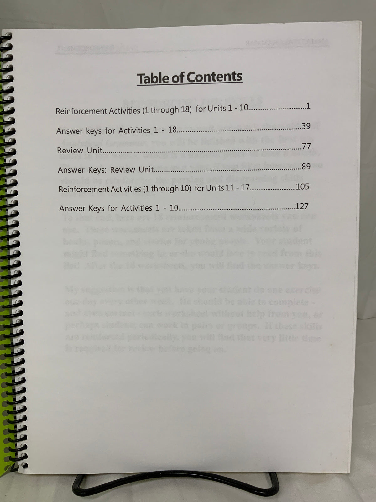 Analytical Grammar Reinforcement & Review